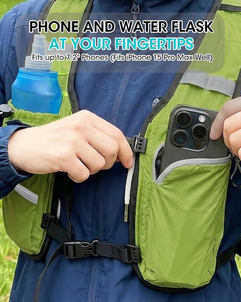 VPBAGE Store Foldable Small Hiking Backpack with 3 Strap Pockets – Lightweight 300D Spill-proof Daypack for Men Women – Packable Small Travel Backpack with Chest Strap & Trekking Pole Holder – Durable Outdoor Bag - Image 2